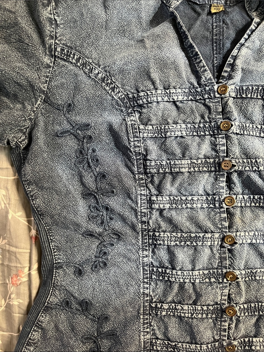 Scully Cantina Embroidered Denim Western Top Cowg… - image 6